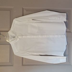 H&M Women's Size 12 Long Sleeve Button down White Shirt with Pocket